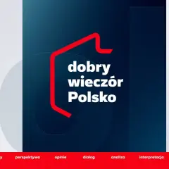 Dobry wieczór! Logo "Dobry wieczór Polsko" na tle graficznym.