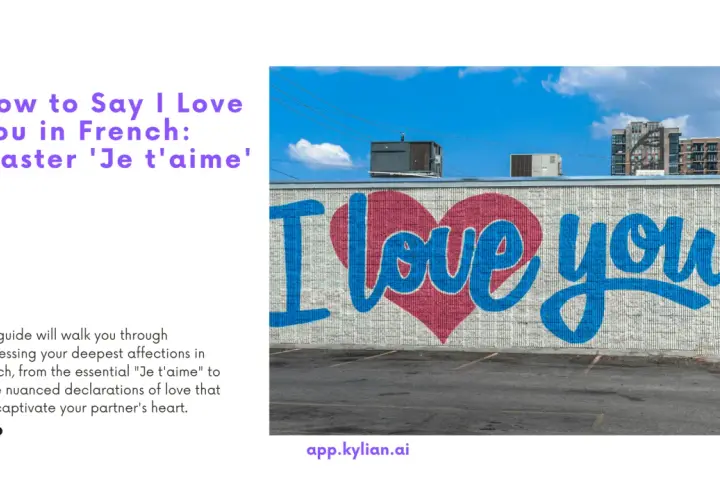 Mur z napisem "I love you!" w kształcie serca.