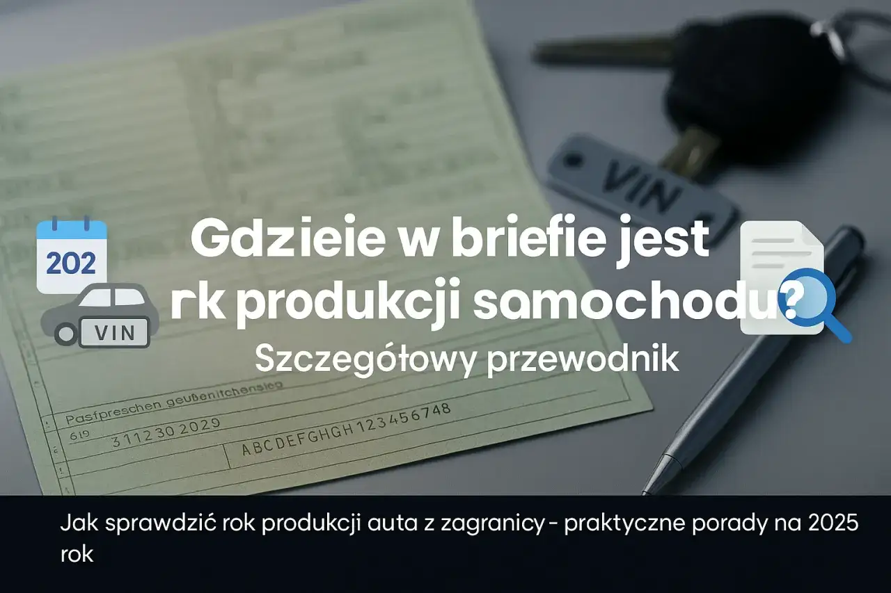 Niemiecki numer VIN na breloku i w briefie samochodu. Przewodnik po lokalizacji daty produkcji auta.
